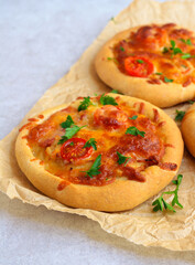 Homemade mini pizza