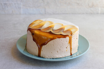 Layered caramel torte
