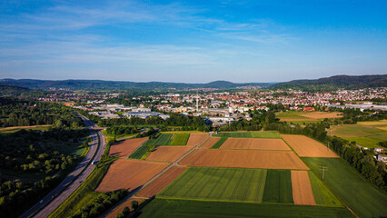 aerial view,  Remstal, Schorndorf