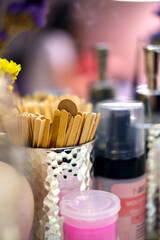 workplace of a beauty master with a working tool