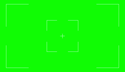 Green screen blank background, empty digital video template mockup vector illustration