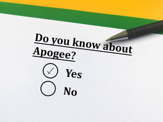 Questionnaire about space technology
