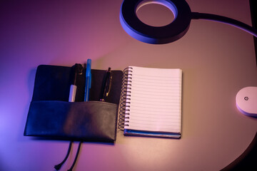 notebook and pen