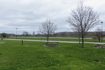 park bench in the park