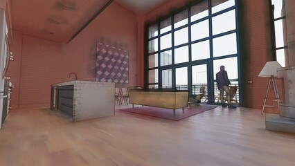 alone while seeing landscape