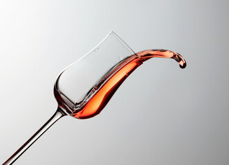 The drink spills out of the glass.