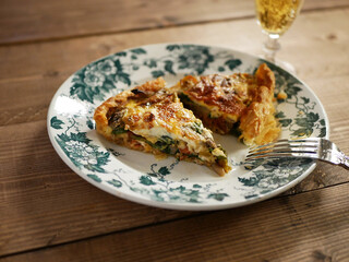 ブルーチーズとほうれん草のキッシュ