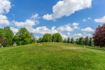 Fototapeta na wymiar Oslo Torshov Park (Torshovparken) during Summer. 