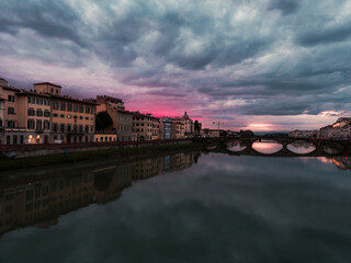 Obraz premium tramonto su Firenze