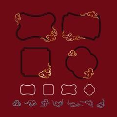 Chinese border with chinese cloud pattern