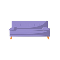 Sofa Flat Illustration. Clean Icon Design Element on Isolated White Background