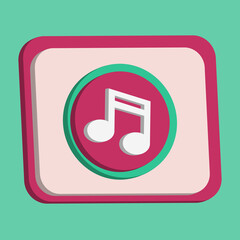 3D icon chord vector, for the symbol music, fun, best for your property images