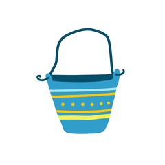 Farm Bucket. Hand drawn, doodle style