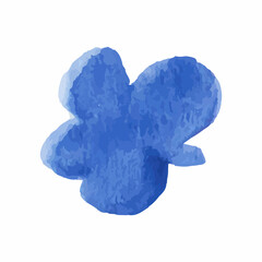 Flower icons isolated on white background. Logo sign design. Modern brush watercolor illustration. Vector