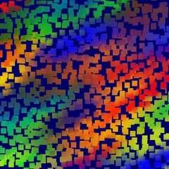 Colorful rainbow squares abstract background with squares
