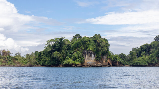 Beautiful landscapes in the Colombian Pacific, in Tumaco Nari&ntilde;o. Cliffs, sea and beaches in Tumaco Nari&ntilde;o Colombia.