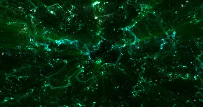 Abstract View from space on a galaxy with stars. greeb wallpaper, the universe is filled with nebulae and galaxies. Panoramic shot, wide format. abstract sky background. copy spase