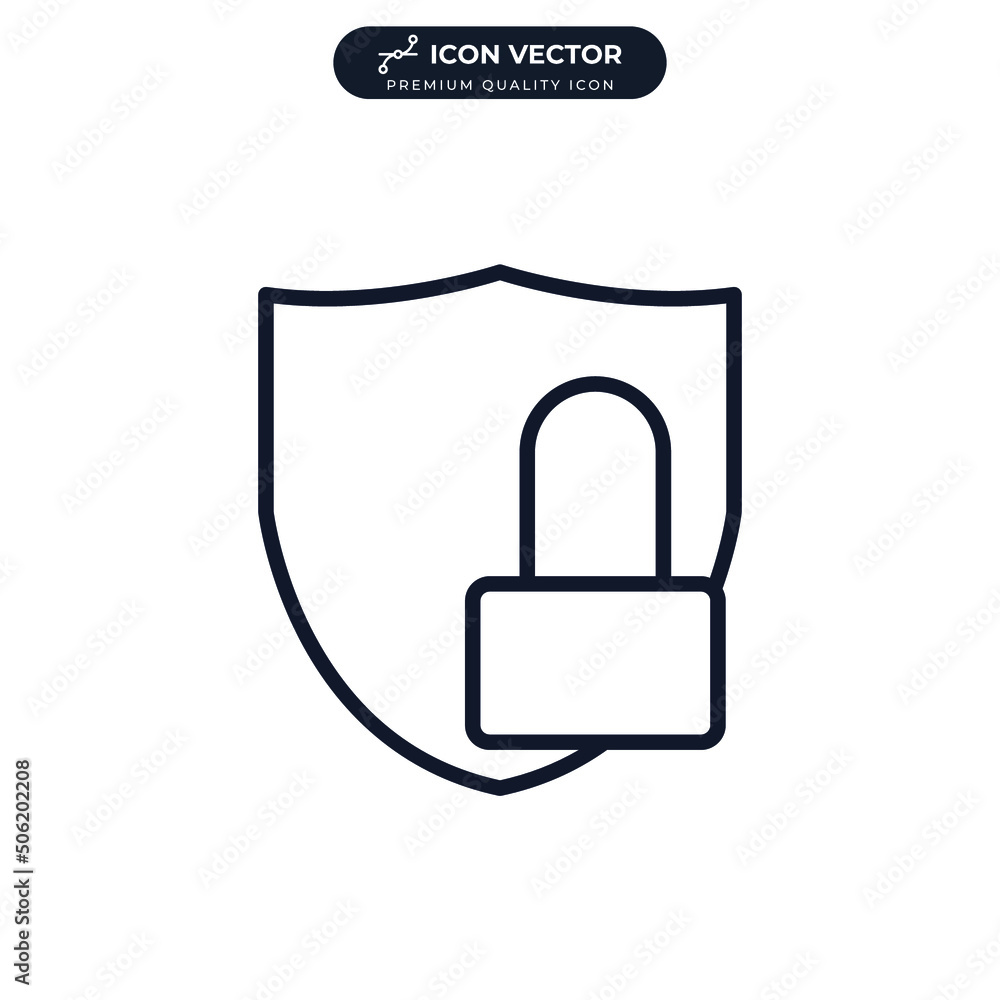 Poster secure icon symbol template for graphic and web design collection logo vector illustration