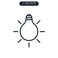 idea. lightbulb icon symbol template for graphic and web design collection logo vector illustration