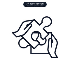 puzzle icon symbol template for graphic and web design collection logo vector illustration