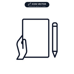 contract icon symbol template for graphic and web design collection logo vector illustration