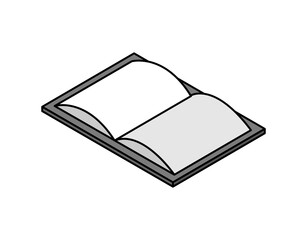 Book isometric design icon. Vector web illustration. 3d colorful concept