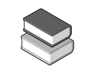 Books isometric design icon. Vector web illustration. 3d colorful concept