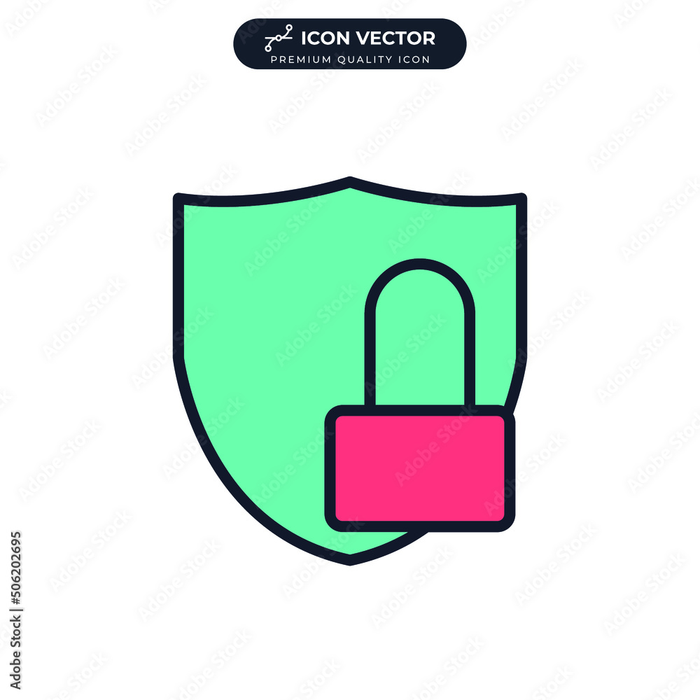 Poster secure icon symbol template for graphic and web design collection logo vector illustration