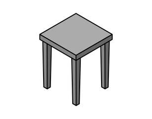 Chair isometric design icon. Vector web illustration. 3d colorful concept