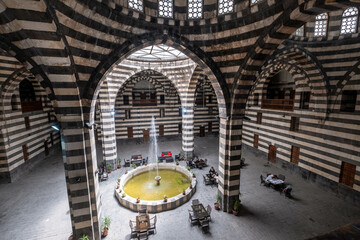 Historic architecture in the Old City of Damascus