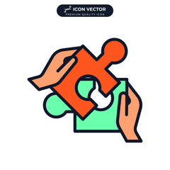 puzzle icon symbol template for graphic and web design collection logo vector illustration