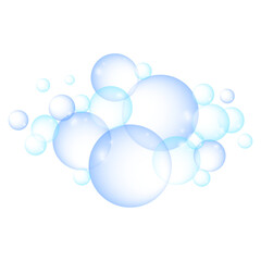 Colorful Vector soap bubbles illustration