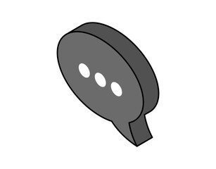 Dialog isometric design icon. Vector web illustration. 3d colorful concept