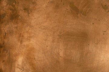 Grunge copper background. Natural lighting. Copy space.