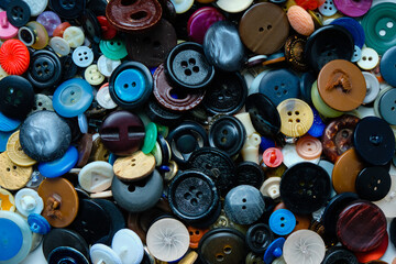 Buttons of different colors and styles. Individual tailoring.