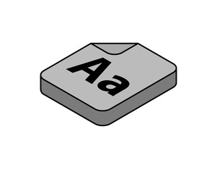 Document isometric design icon. Vector web illustration. 3d colorful concept