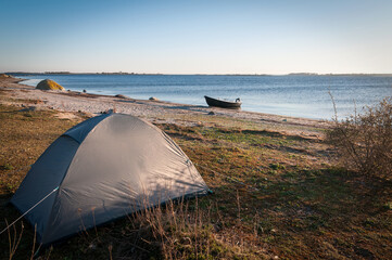 Spring camp on the swedish island