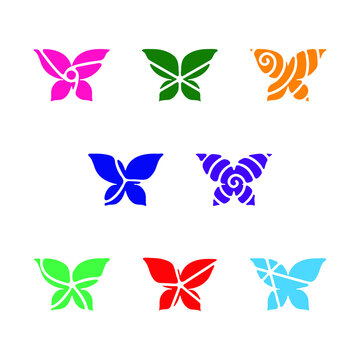 Collection of illustration butterfly icon.