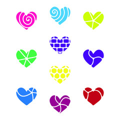 Collection of illustration heart icon.