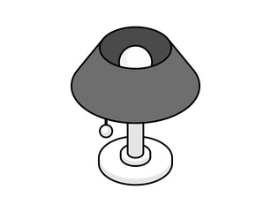 Lamp isometric design icon. Vector web illustration. 3d colorful concept