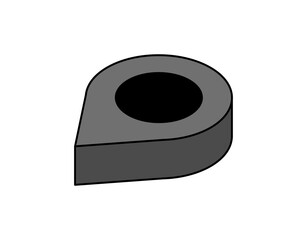 Map pointer isometric design icon. Vector web illustration. 3d colorful concept