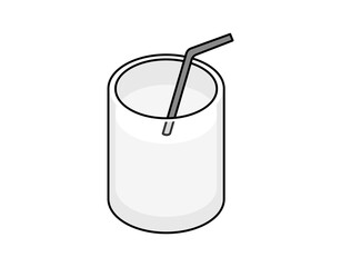 Milk isometric design icon. Vector web illustration. 3d colorful concept