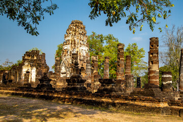 Wat Phrapai Luang temple and ruins in Sukhothai historical park, Thailand