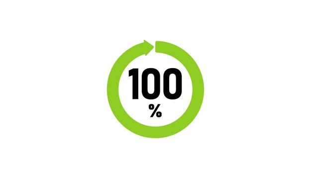 100% loading circle animation (4K)