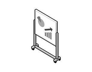 Stand isometric design icon. Vector web illustration. 3d colorful concept