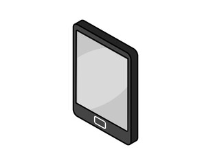 Tablet isometric design icon. Vector web illustration. 3d colorful concept