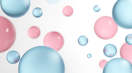 blue glass clear circle plate of background for cosmetic product, abstract wallpaper scene with ball, aqua transparent, 3d illustration rendering