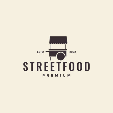 traditional street food stand logo design vector graphic symbol icon illustration creative idea