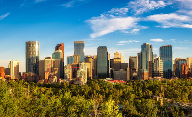 City skyline of Calgary in Canada - obrazy, fototapety, plakaty