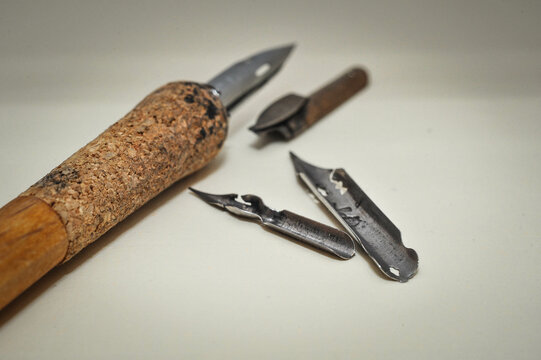 Nibs, Nib Holder, Nib Attached To The Holder - Calligraphy Set 2